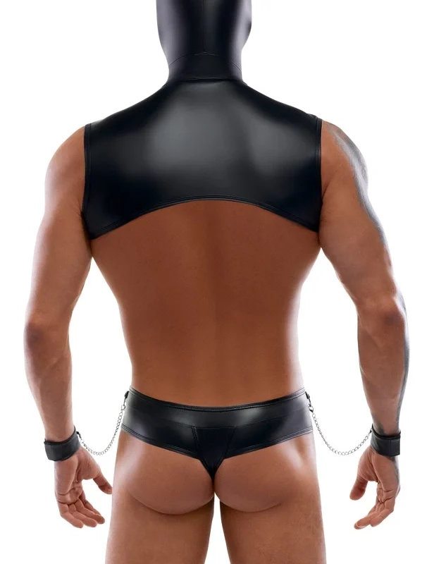 Svenjoyment Bondage Set 2XL - Matte Black Hooded Top & Accessories