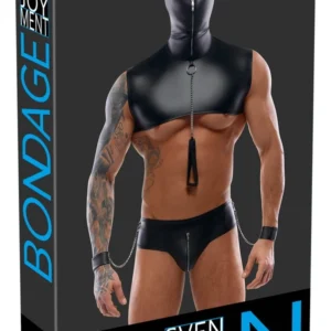 Svenjoyment Bondage Set 2XL - Matte Black Hooded Top & Accessories