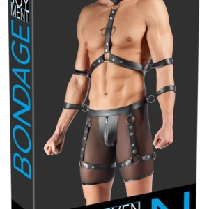 Svenjoyment Bondage Powernet Harness Set with Shorts & Restraints L