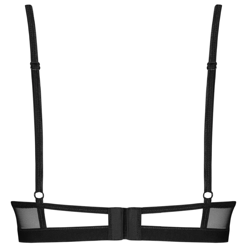 Obsessive Donarella Bra Black M/L - Embroidered Tulle, Adjustable Fit