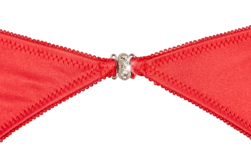 Cottelli Collection Red Shelf Bra Set 3-Piece 80C/M Adjustable Straps