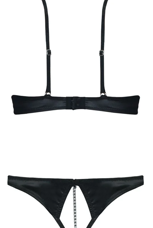 Cottelli Lingerie Shelf Bra Set 85B/L with Embroidered Floral Design