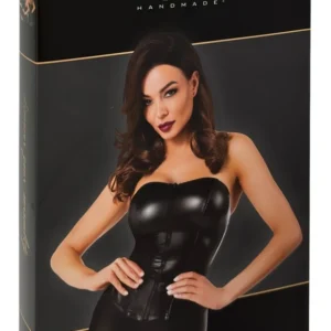 Noir Handmade Orgia Exclusive Power Wetlook Corset Top XL Black