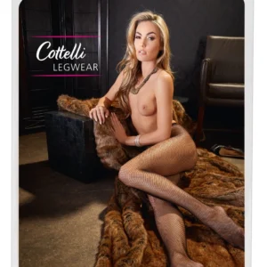 Cottelli Collection Net Tights Black S-L - Seamless Classic Design