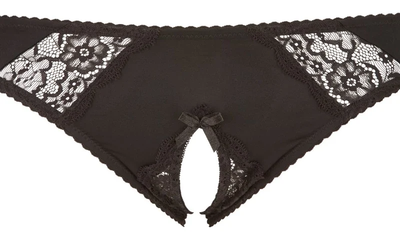 Cottelli Collection Briefs L with Lace Detail and Open Design