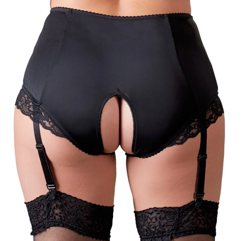 Cottelli Collection Open Crotch Briefs 3XL with Adjustable Suspenders