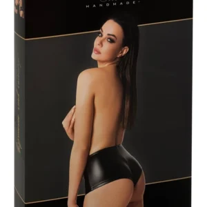 Noir Orgia Mysteria Powerwetlook Hot Pants L Black