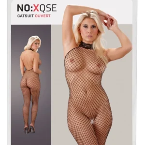 Cottelli Collection Net Bodysuit Black Lace Collar M/L