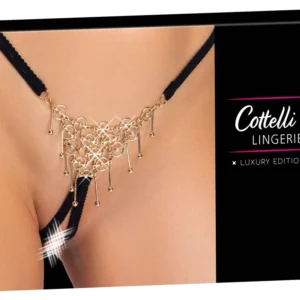 Cottelli LINGERIE String S-L Adjustable White Gold-Effect Decoration