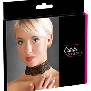 Black Level Elegant Lace Choker with Adjustable Chains 30-45cm