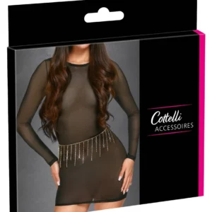 Cottelli Accessories Gold Bikini Chain with Rhinestone Accents, Adjustable