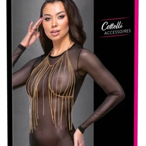 Cottelli Accessoires Chain Top Gold - Adjustable Metallic Chain Design