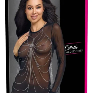 Cottelli Accessories Body Chain Silver - Elegant Decorative Jewelry