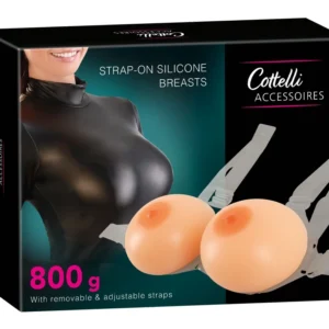 Cottelli Collection Silicone Strap-On Breasts 800g Adjustable Transparent Bra