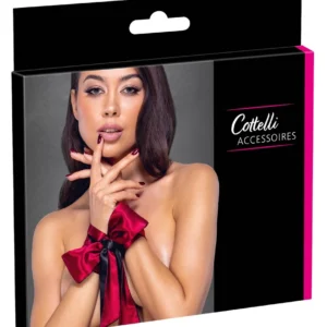 Cottelli Collection Dual-Tone Satin Scarf Red/Black 150 cm