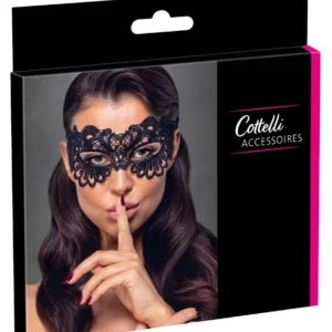 You2Toys Black Embroidered Lace Eye Mask with Integrated Eye Holes