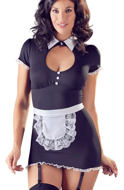 Cottelli Collection Maid Dress L - Adjustable Suspender Apron Outfit