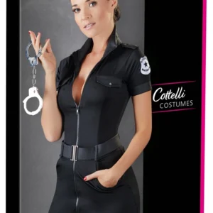 Cottelli Collection Police Officer Dress L, Stretch Fabric, Matte Details