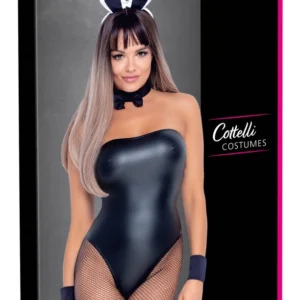 Cottelli Costumes Bunny Body L - Complete 5-Piece Costume Set, Black