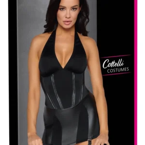 Cottelli Costumes Dominatrix Dress M Matte Look Adjustable Lacing