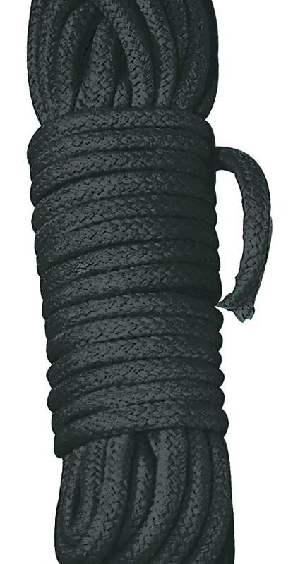 You2Toys Bondage Rope 7m Black Cotton Braided Durable Design