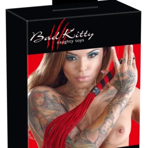 You2Toys Red & Black Mini Flogger Textile Handle 38cm