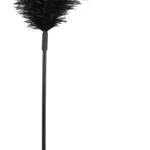 Bad Kitty Black Feather Wand 38cm - Elegant Touch Accessory