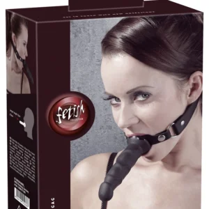 You2Toys Adjustable Polyurethane Gag with Silicone Extension, Black