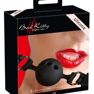 You2Toys Silicone Gag with Air Holes Adjustable Black O3.5cm