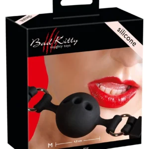 ZADO Silicone Gag Medium - Black Adjustable Strap, 4 cm Diameter