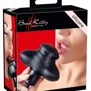 You2Toys Black Silicone Inflatable Gag with Adjustable Pump, 12 cm
