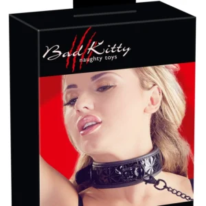 ZADO Black Diamond Pattern Adjustable Collar with Matte Leash 40-48cm