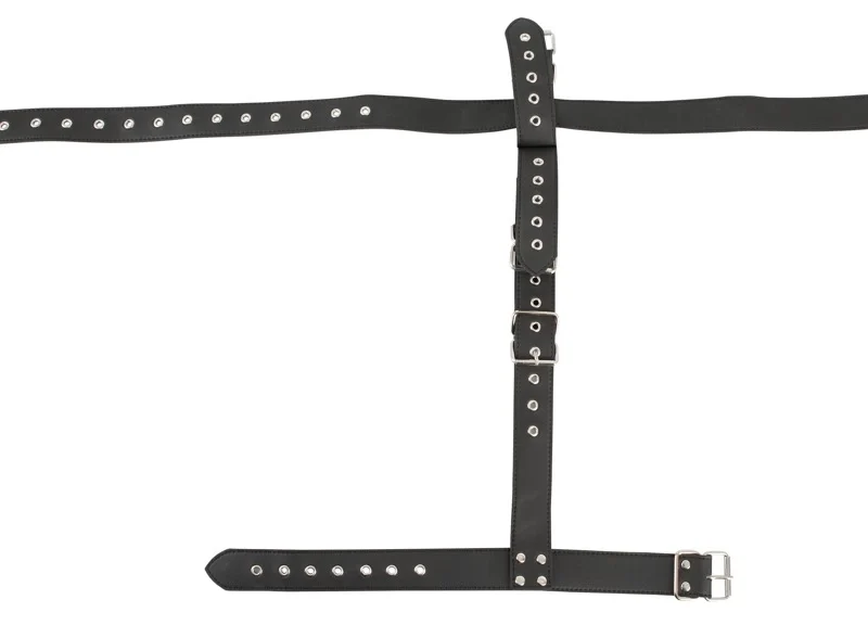 You2Toys Vegan Neck-Wrist Restraint Set Adjustable Faux Leather Black