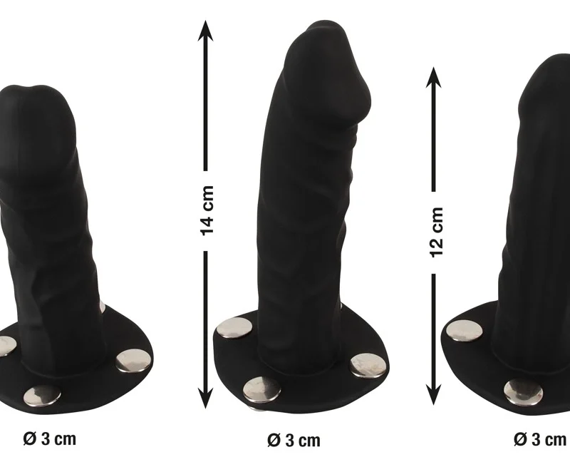 Bad Kitty Harness 2XL - Adjustable Leather-Look Set with 3 Silicone Attachments