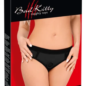 Bad Kitty Strap-On Panties L Black Microfibre Adjustable Harness