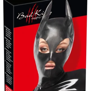 Bad Kitty Head Mask Catwoman Style, Black, Faux Leather, One Size