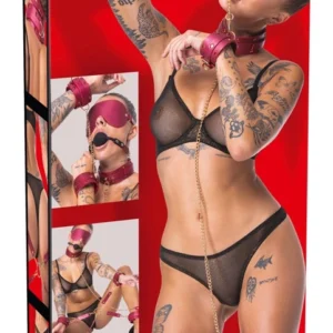 Bad Kitty Gems Pink Bondage Kit with Pearl Finish and Gold Details 6pcs