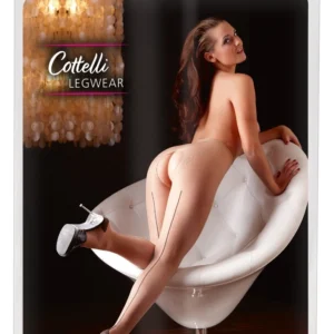 Cottelli LEGWEAR Tights 20 DEN Skin-Coloured with Decorative Seam