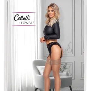 Cottelli LEGWARE Stockings Nude XL 20 Denier Lace Top Oeko-Tex