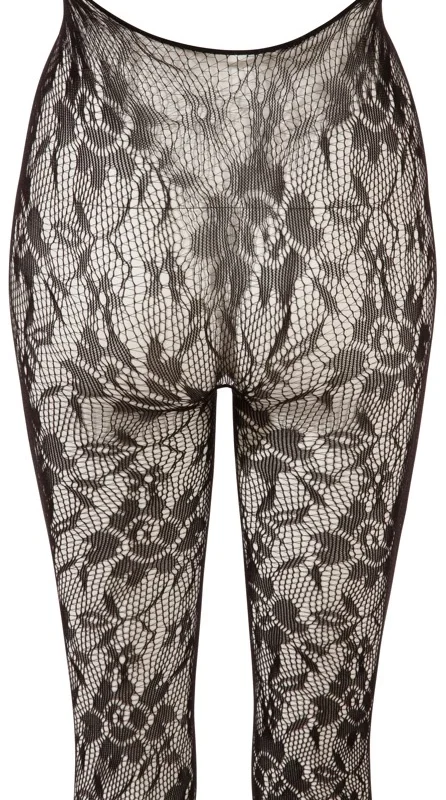 Cottelli Collection Catsuit Halterneck Pearls Black S/M