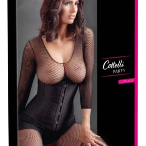 Cottelli Collection Open Cup Corset XL, Front Hook, Adjustable Lacing
