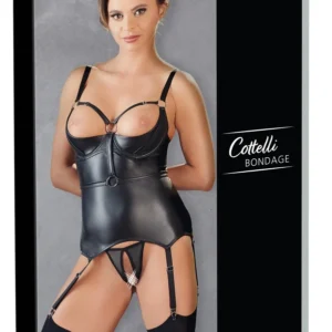 Cottelli Collection Bondage Cami Suspender XL Matte Black Adjustable