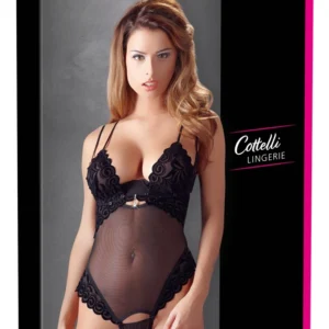 Cottelli Collection Body 80B/M Black Powernet with Rhinestone Detail