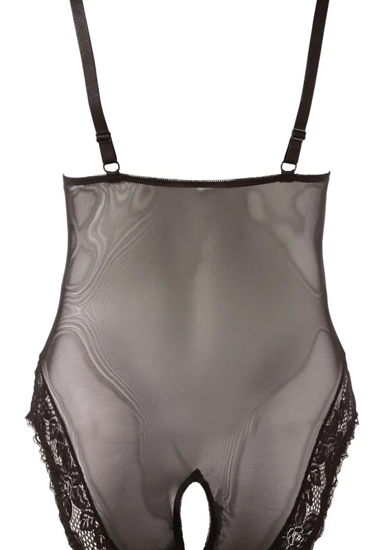 Cottelli Collection Mesh Body XL with Lace Details and Adjustable Straps