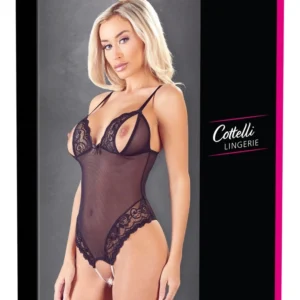 Cottelli Collection Body M Semi-Transparent Lace, Open Design, Adjustable