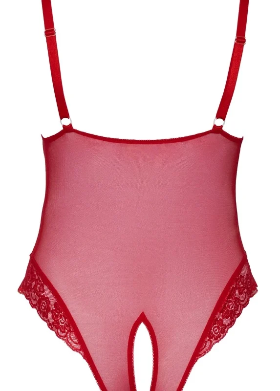 Cottelli Curves Body Red 4XL Powernet Lace Adjustable Straps