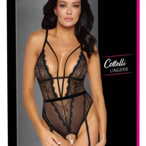 Cottelli Lingerie Body Pear S String - Sheer Lace & Removable Pearl Chain