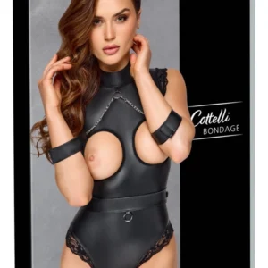 Cottelli Bondage Body L Black Matte with Removable Restraint Belt