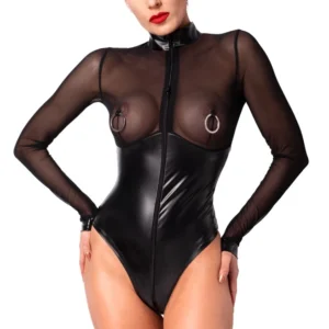 Noir Handmade Body S Powernet & Matte Rings Long Sleeve Black