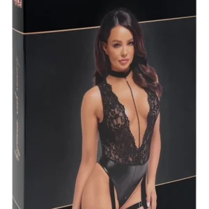 Noir Handmade Body Pearls S - Elegant Lace & Matte Finish, Adjustable Straps